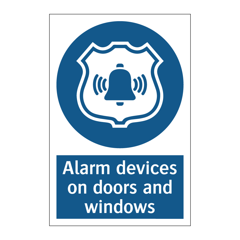 Alarm devices on doors and windows