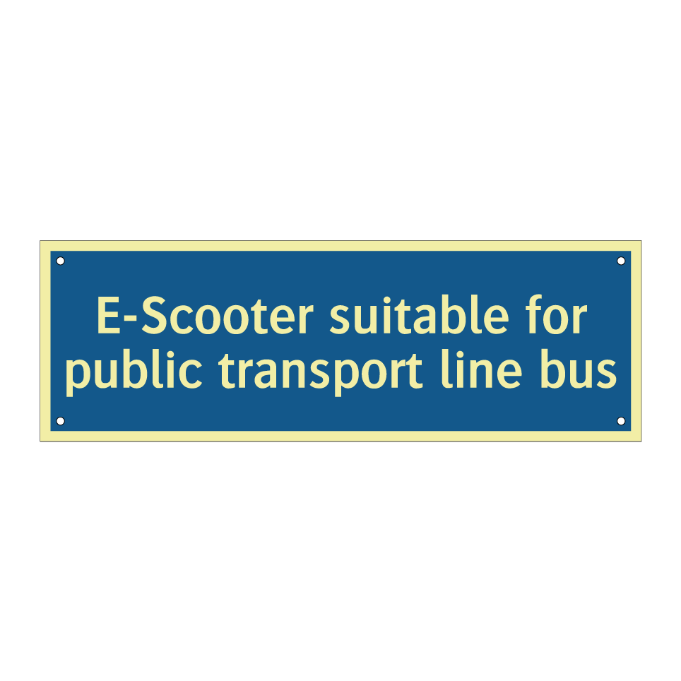 E-Scooter suitable for public transport line bus