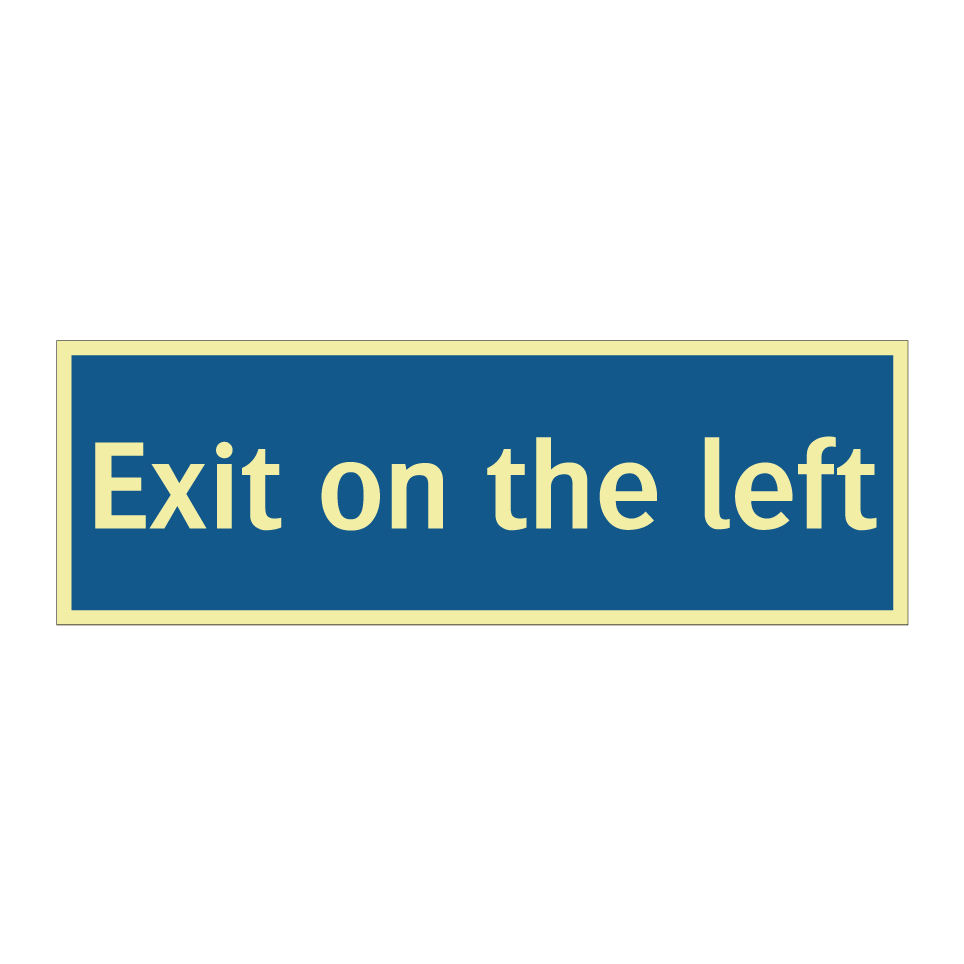 Exit on the left