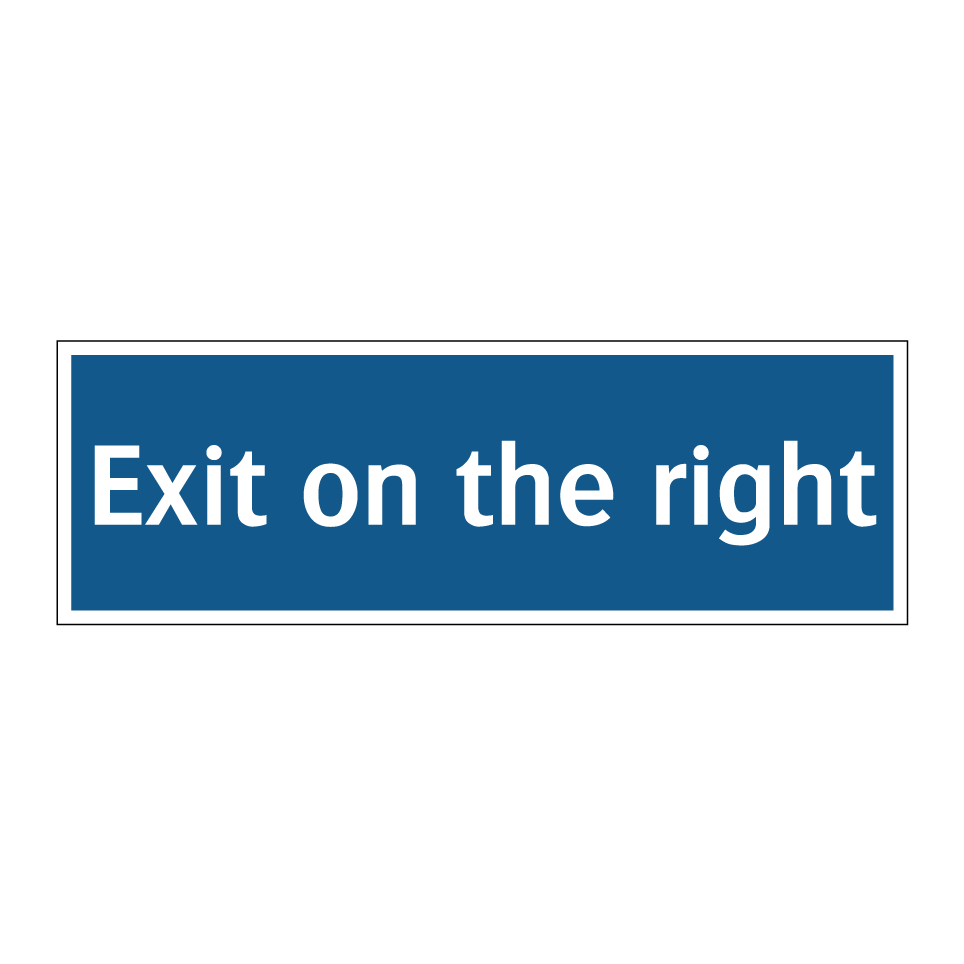 Exit on the right