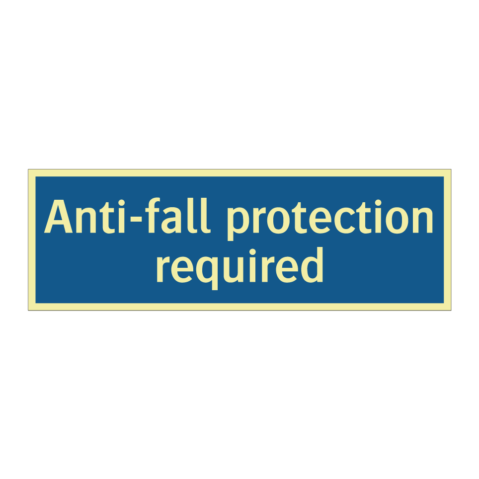 Anti-fall protection required