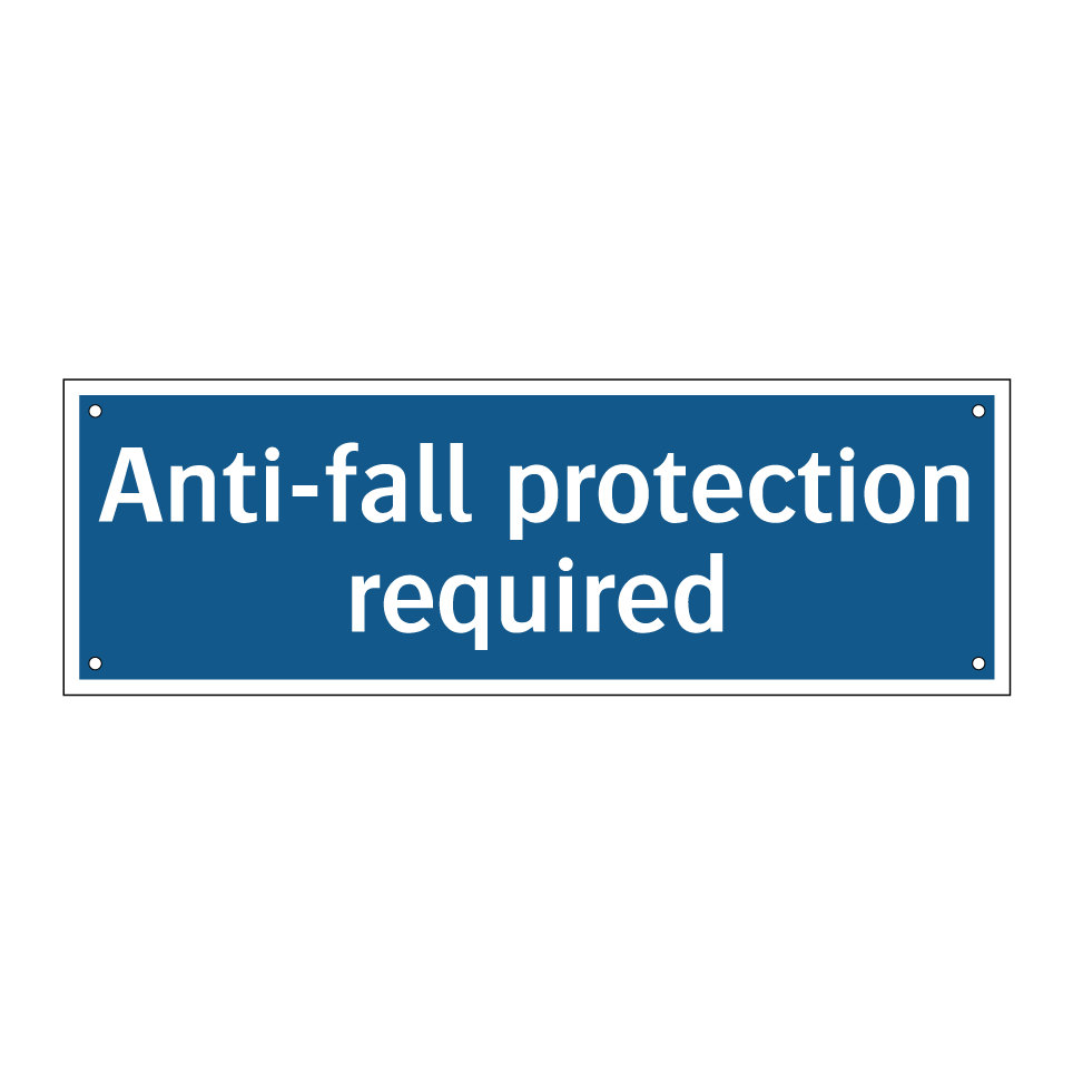 Anti-fall protection required