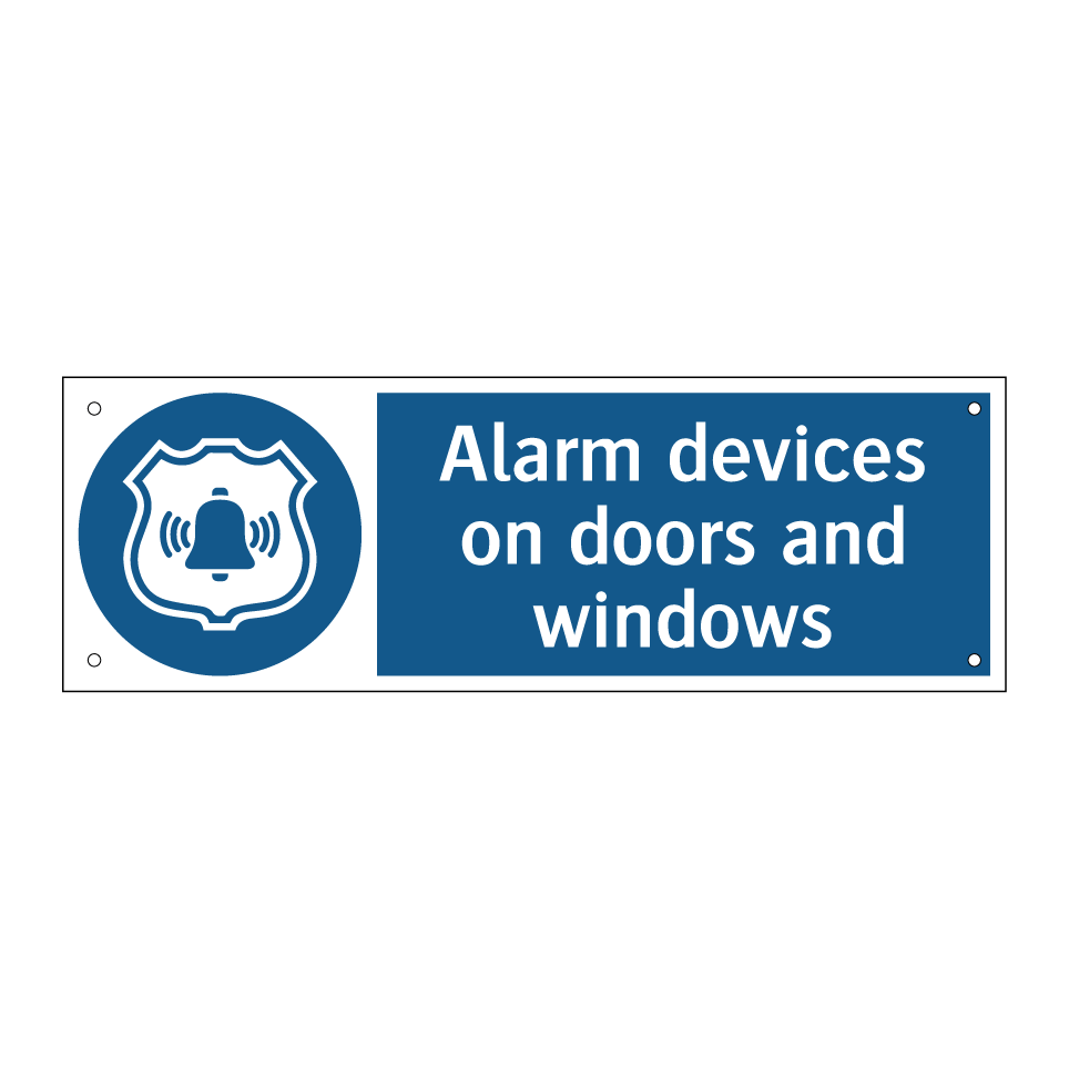 Alarm devices on doors and windows