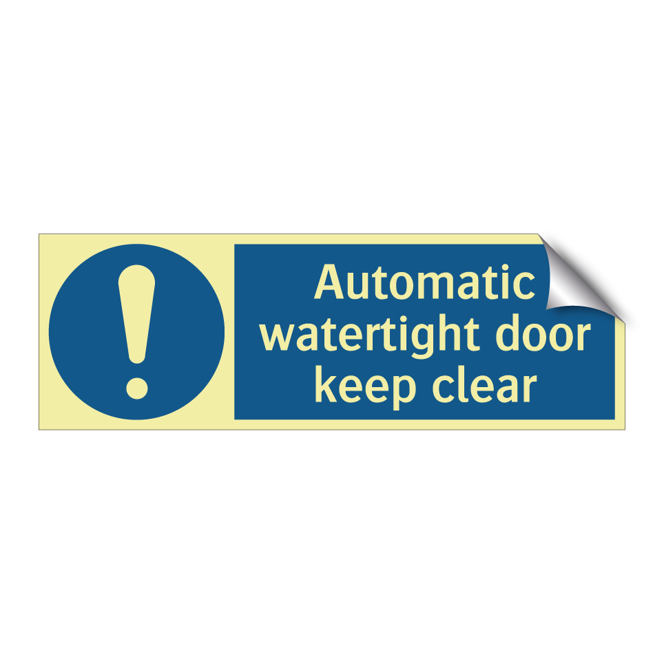 Automatic watertight door keep clear