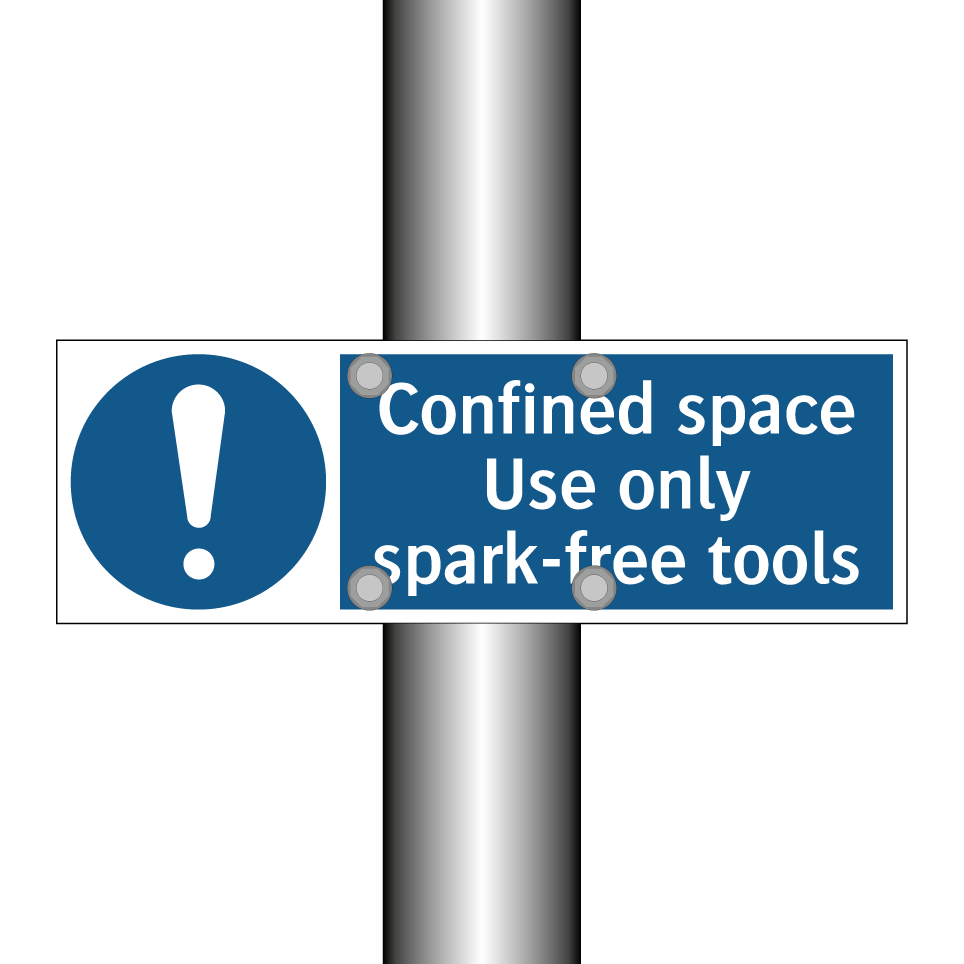 Confined space Use only spark-free tools