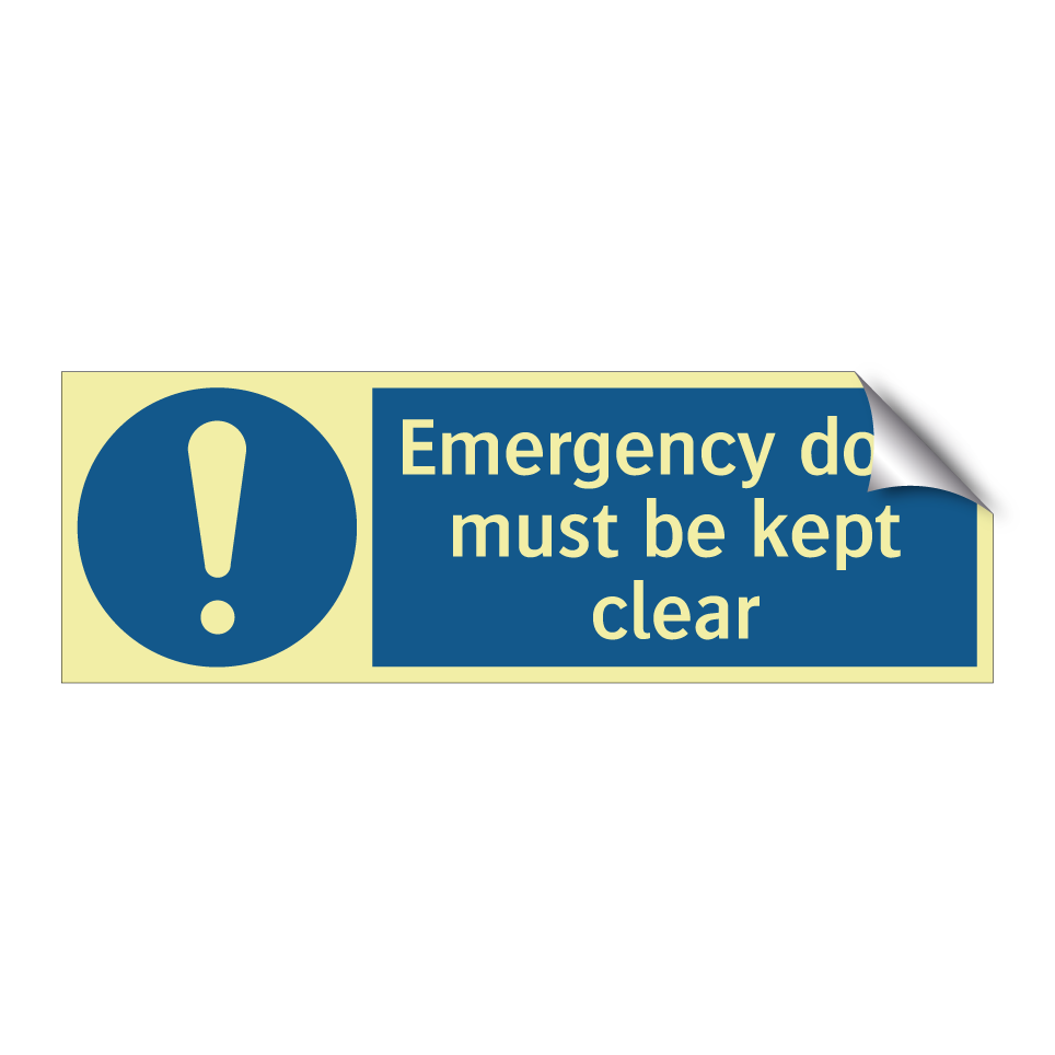 Emergency door must be kept clear
