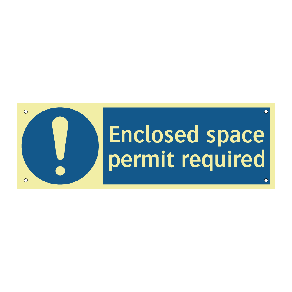 Enclosed space permit required
