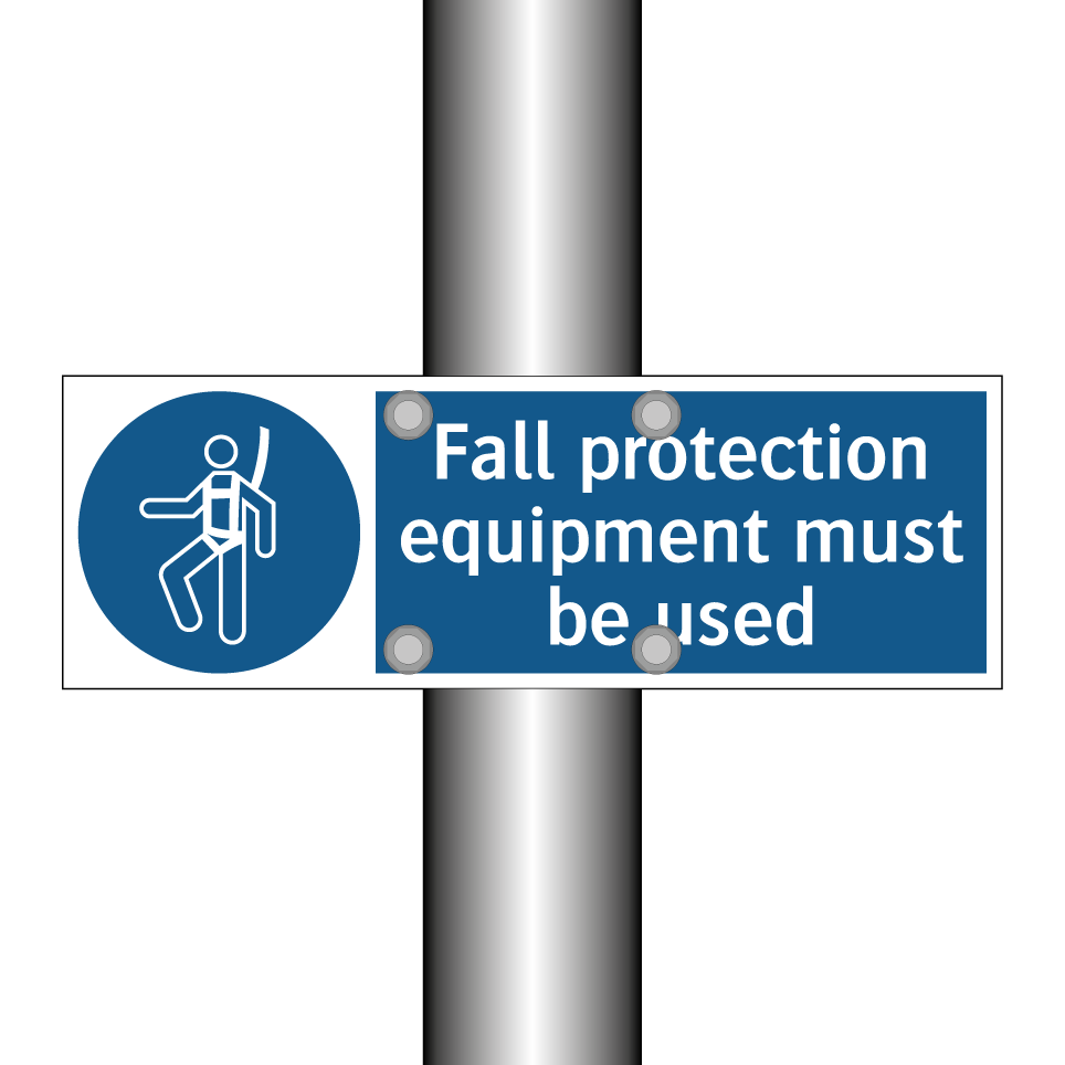 Fall protection equipment must be used