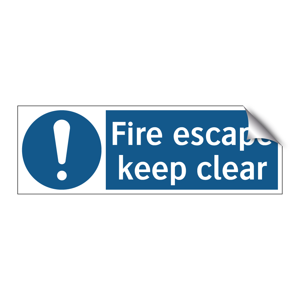 Fire escape keep clear