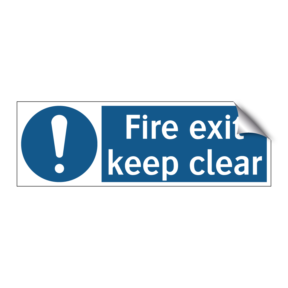 Fire exit keep clear