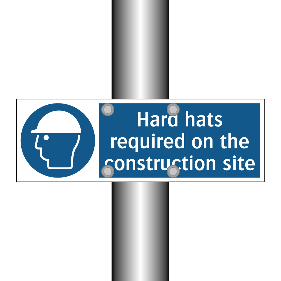 Hard hats required on the construction site