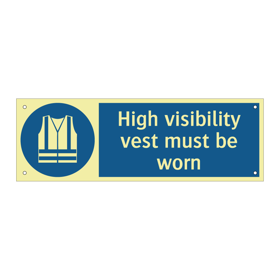 High visibility vest must be worn
