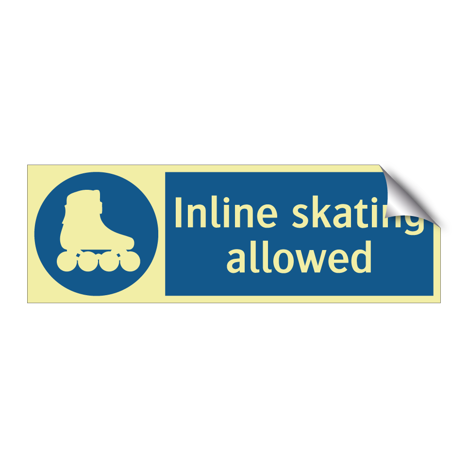 Inline skating allowed