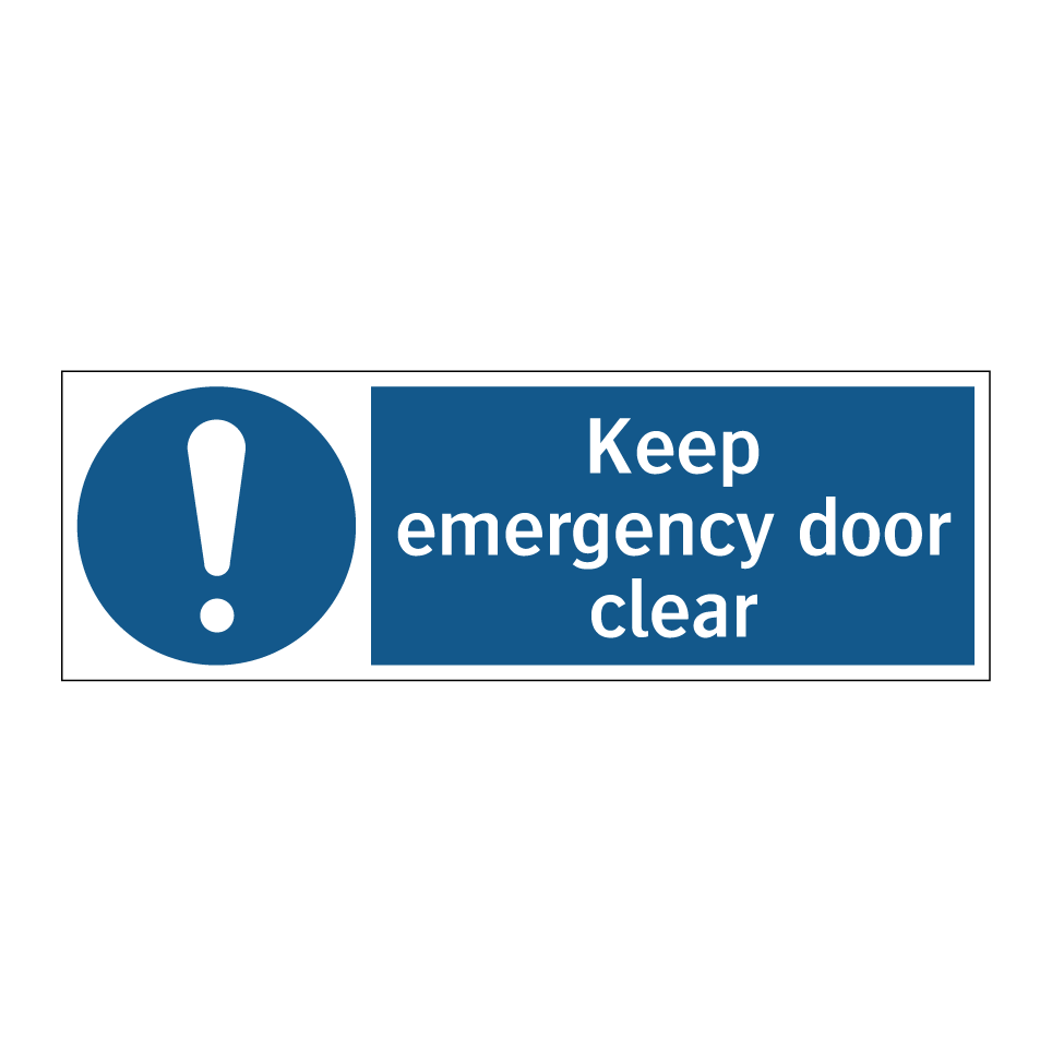 Keep emergency door clear