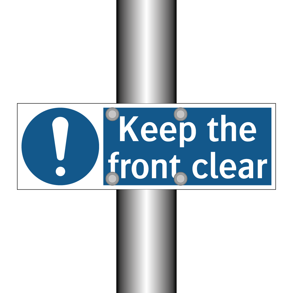 Keep the front clear