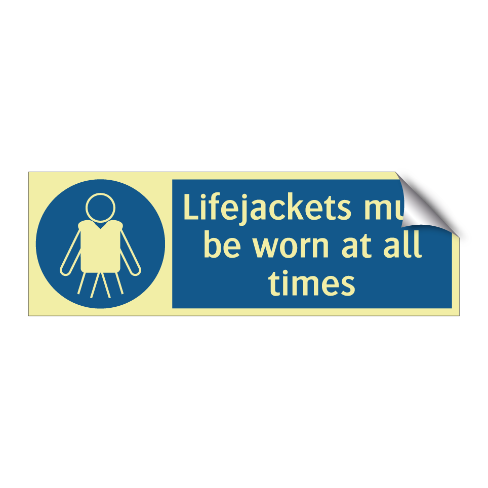 Lifejackets must be worn at all times