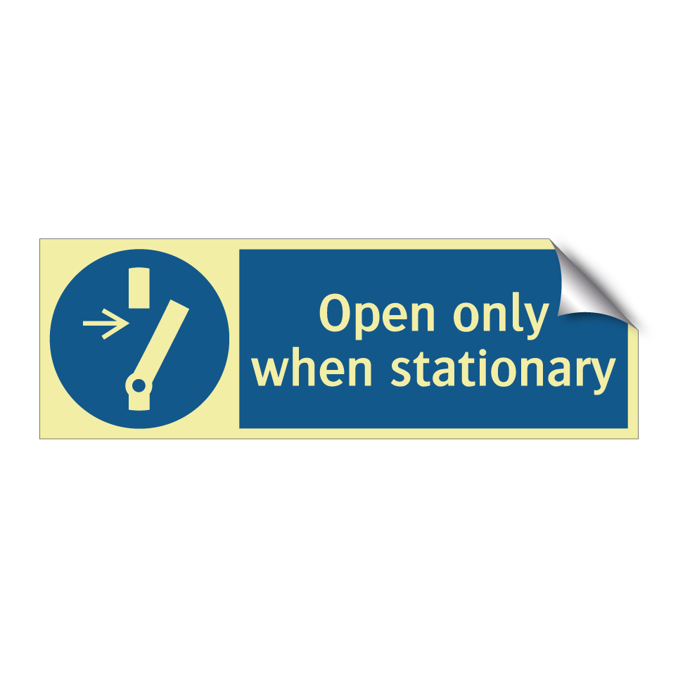 Open only when stationary