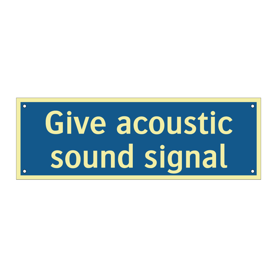 Give acoustic sound signal