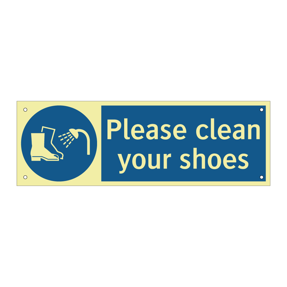Please clean your shoes