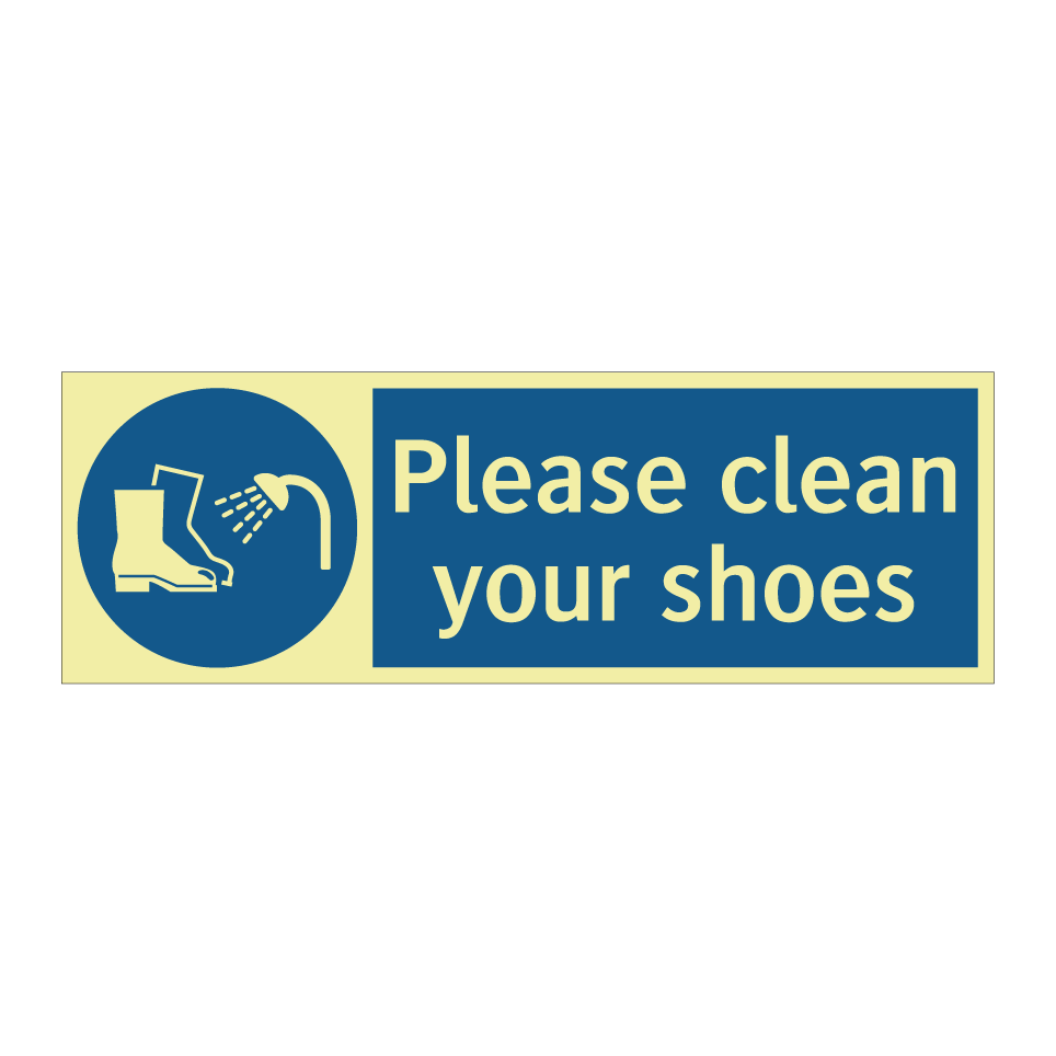 Please clean your shoes