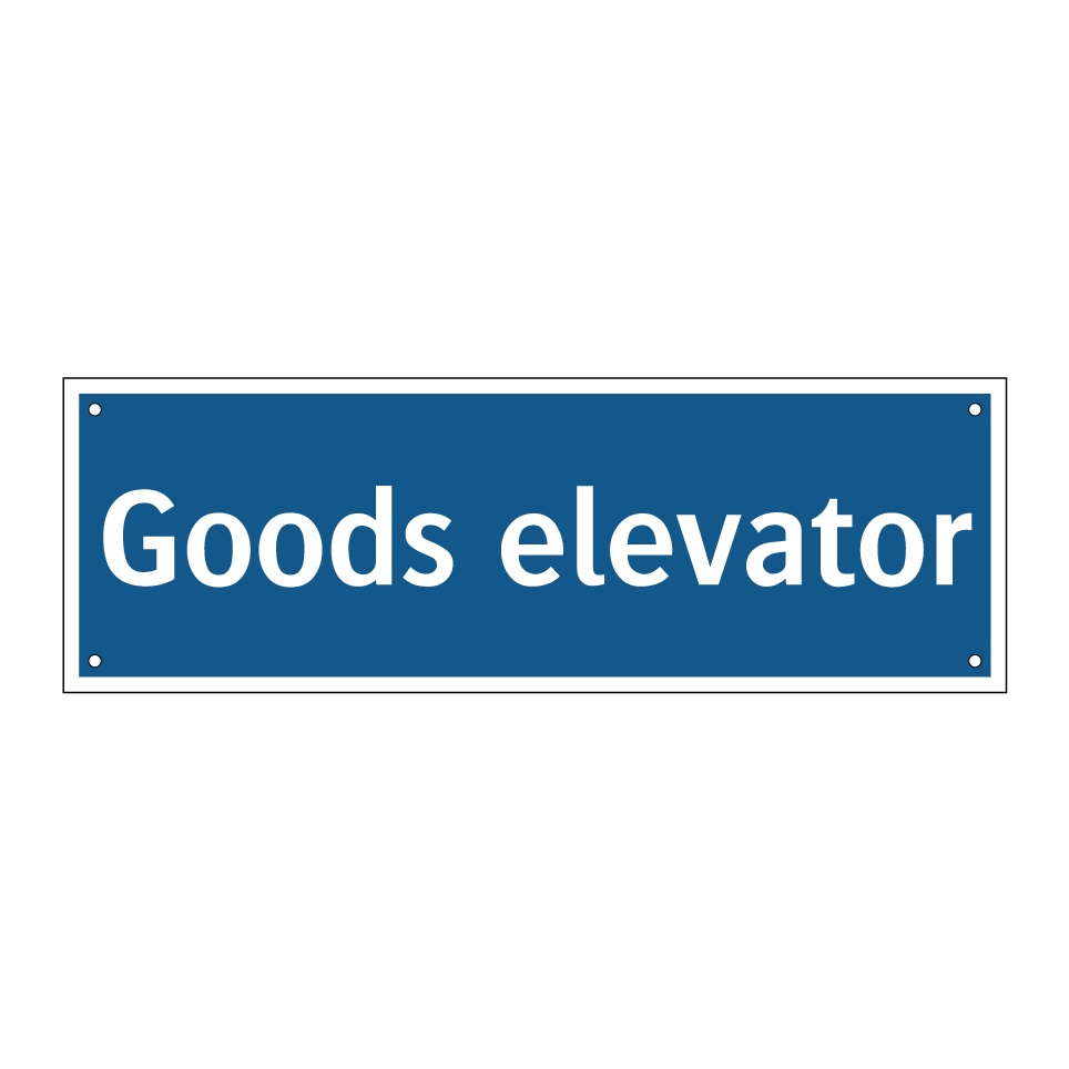 Goods elevator