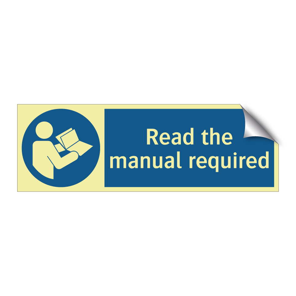 Read the manual required