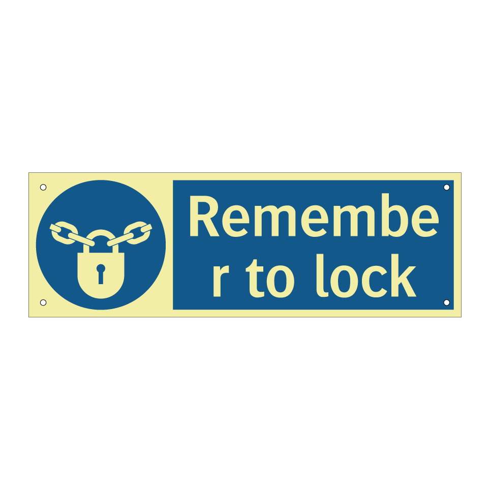 Remember to lock