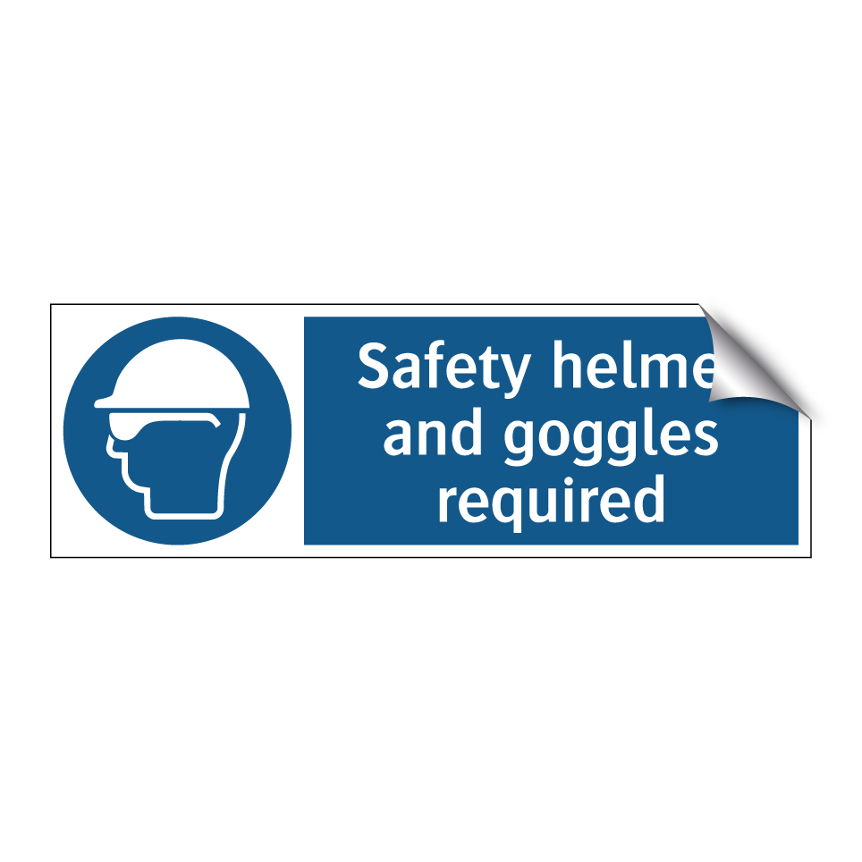Safety helmet and goggles required