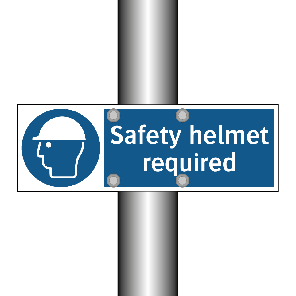 Safety helmet required