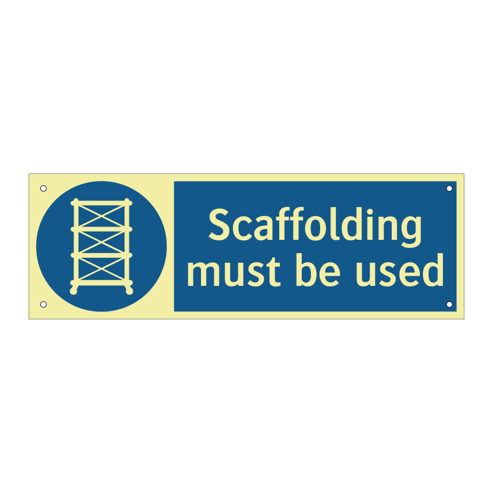 Scaffolding must be used