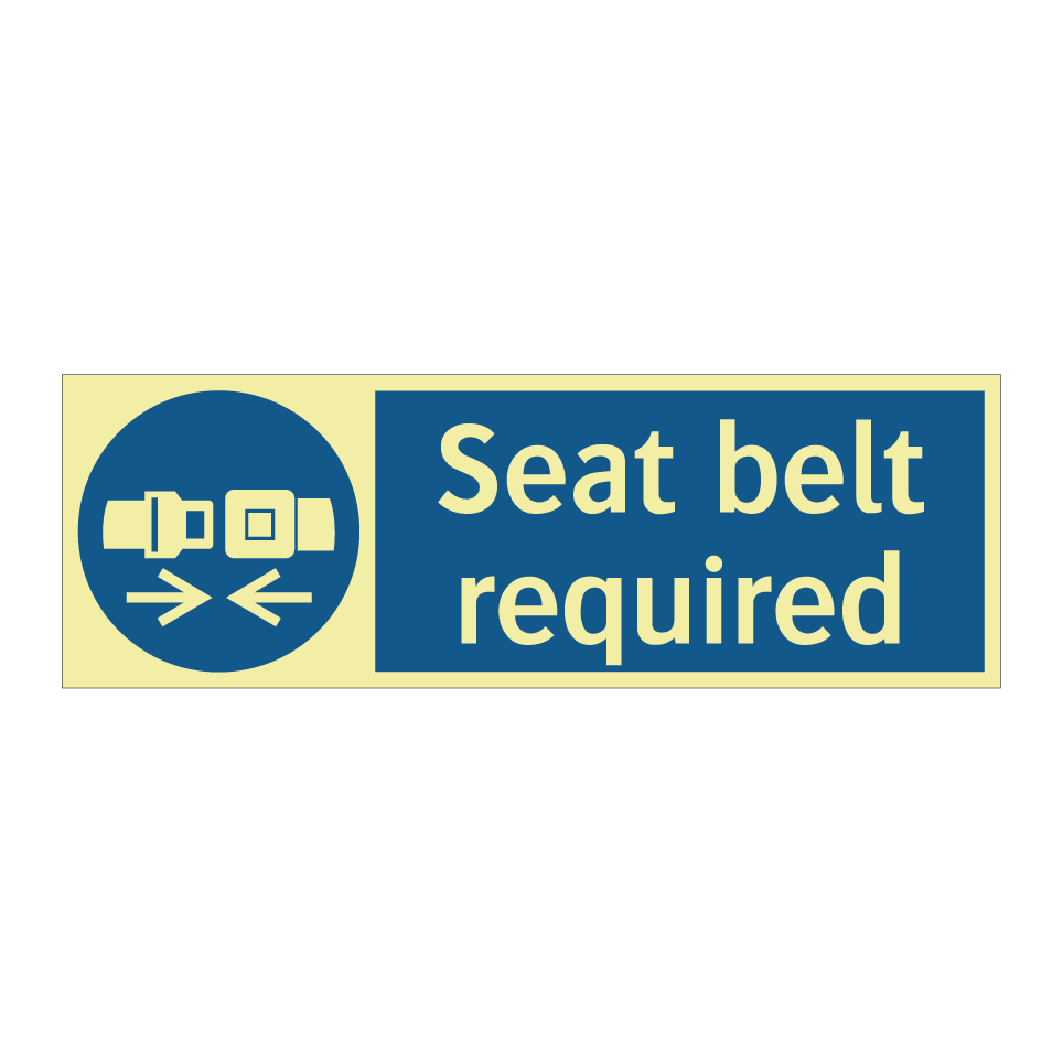 Seat belt required