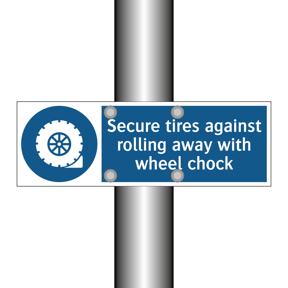 Secure tires against rolling away with wheel chock