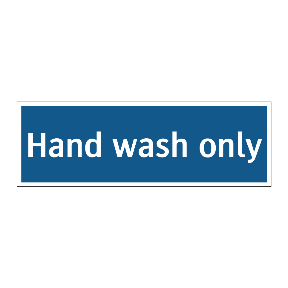 Hand wash only