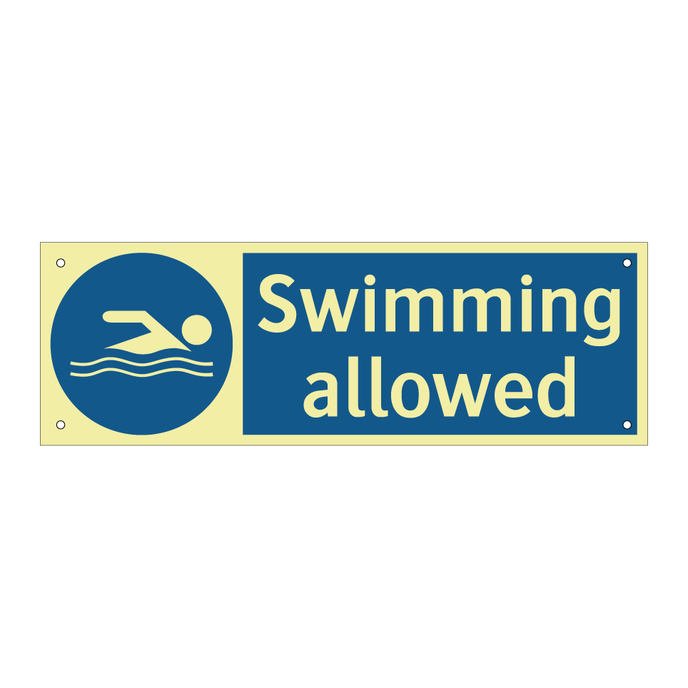 Swimming allowed