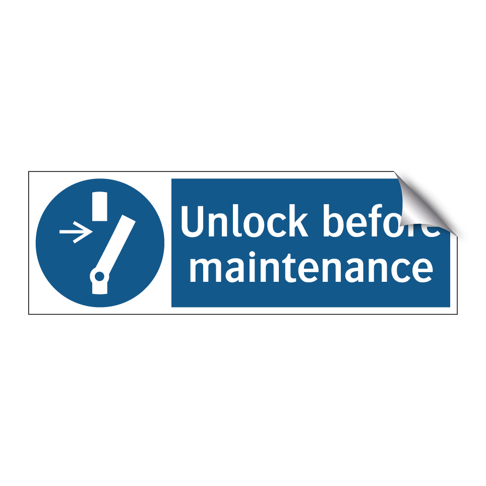 Unlock before maintenance