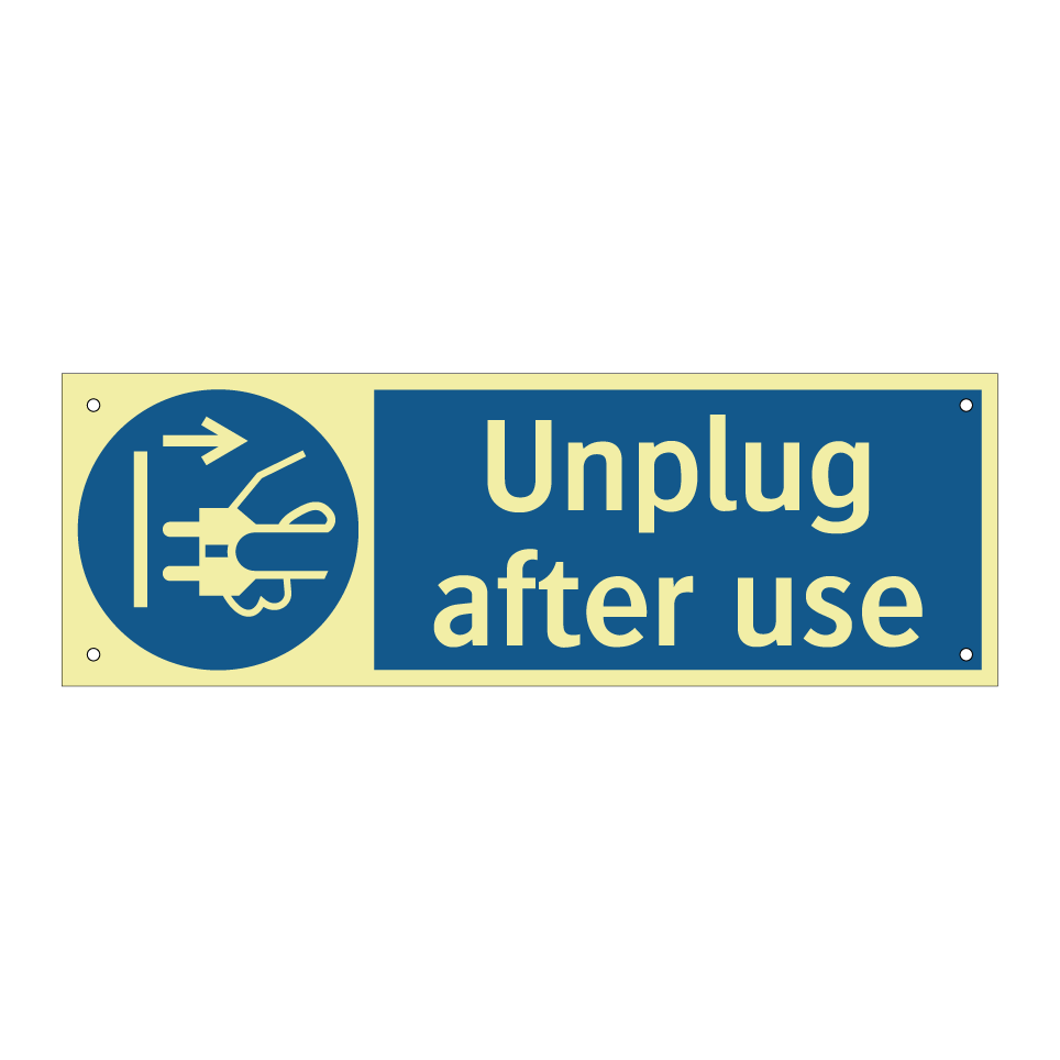 Unplug after use