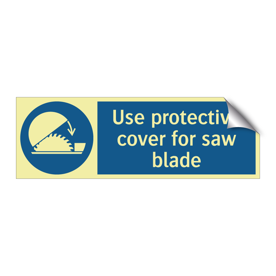 Use protective cover for saw blade