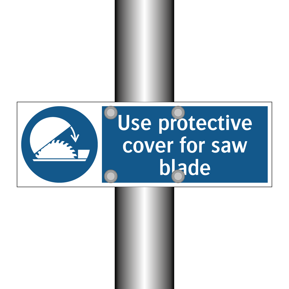 Use protective cover for saw blade