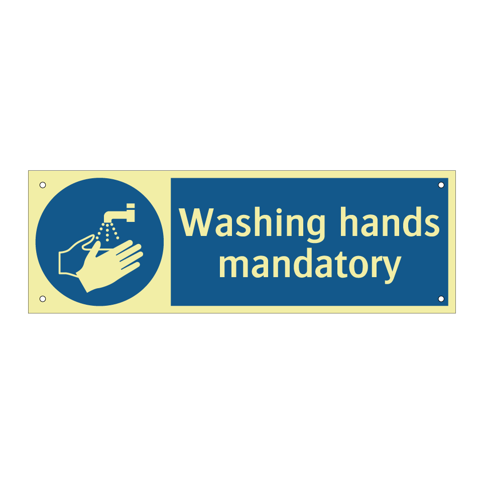 Washing hands mandatory