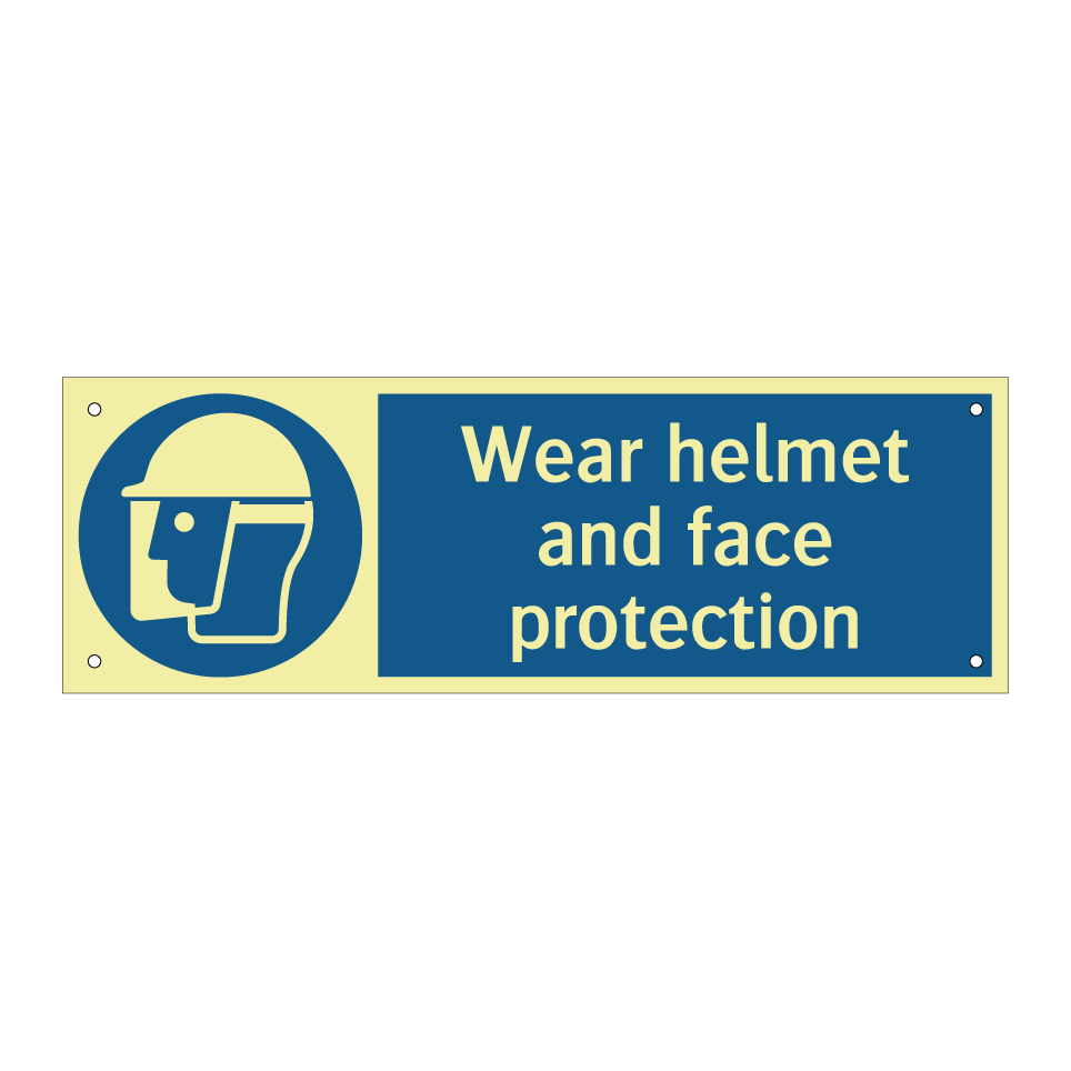Wear helmet and face protection
