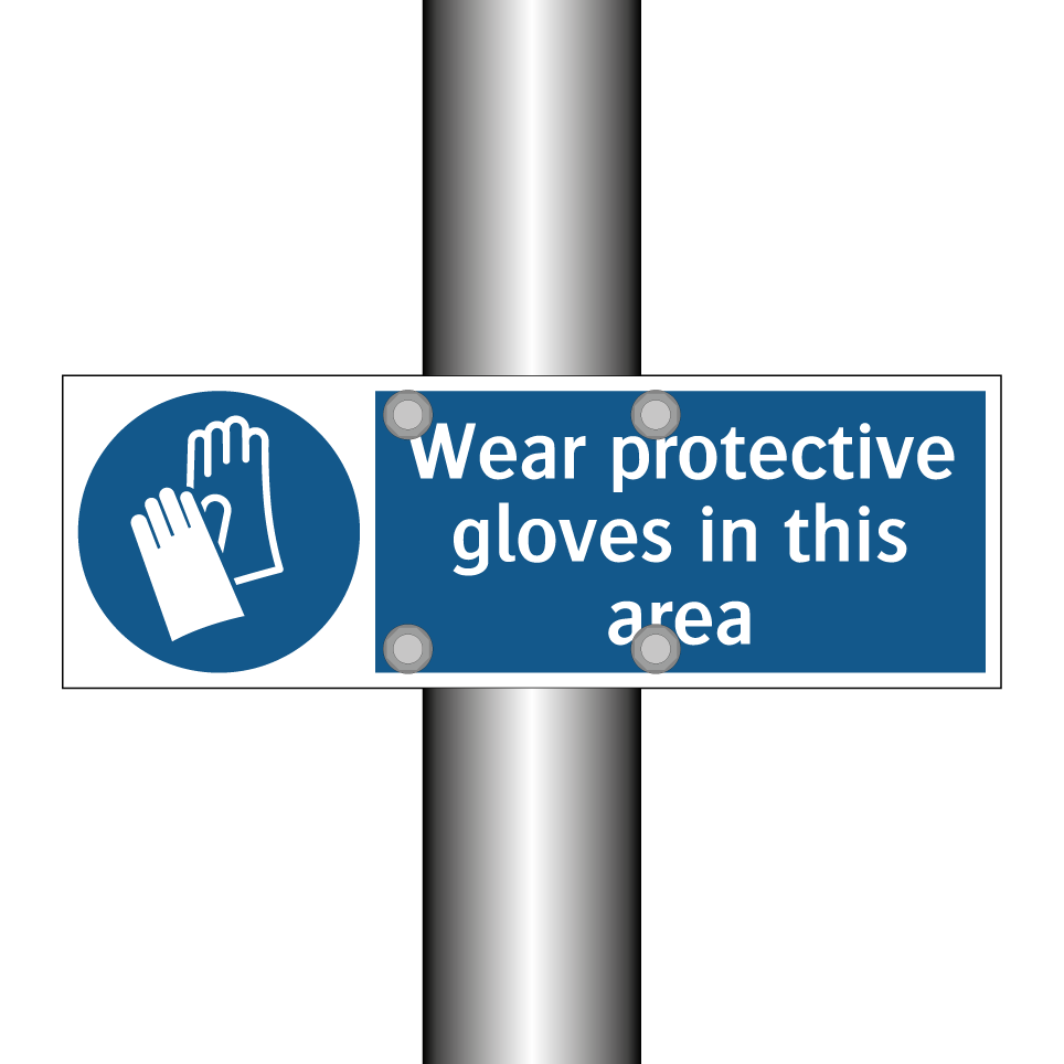 Wear protective gloves in this area