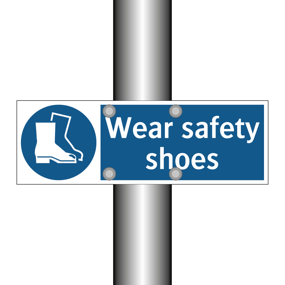 Wear safety shoes