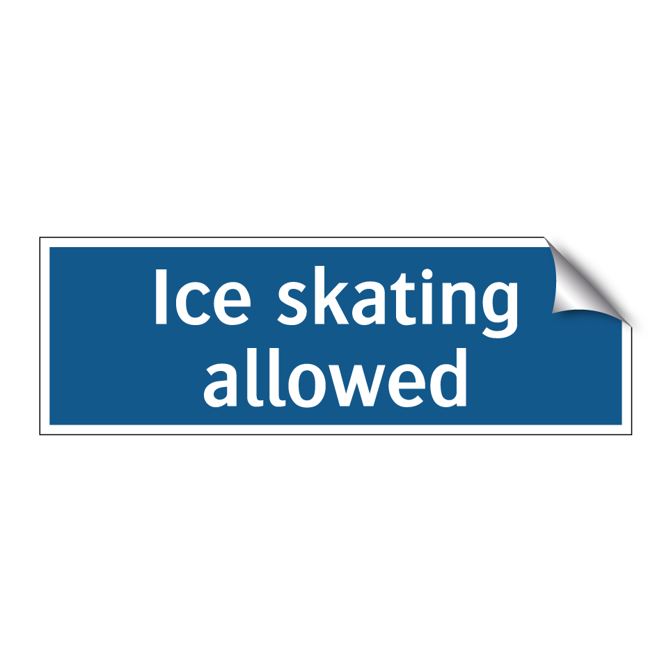 Ice skating allowed
