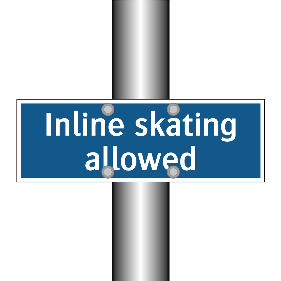 Inline skating allowed