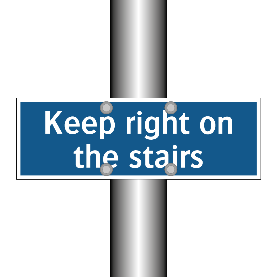 Keep right on the stairs