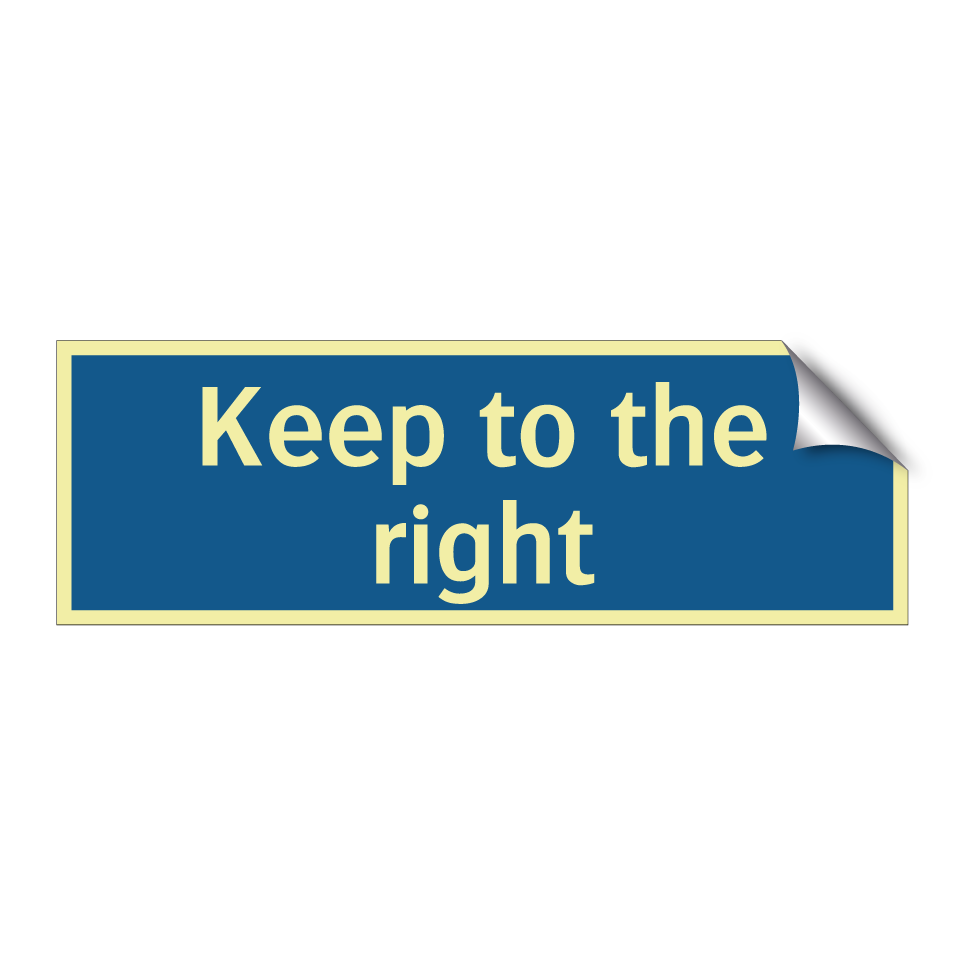 Keep to the right