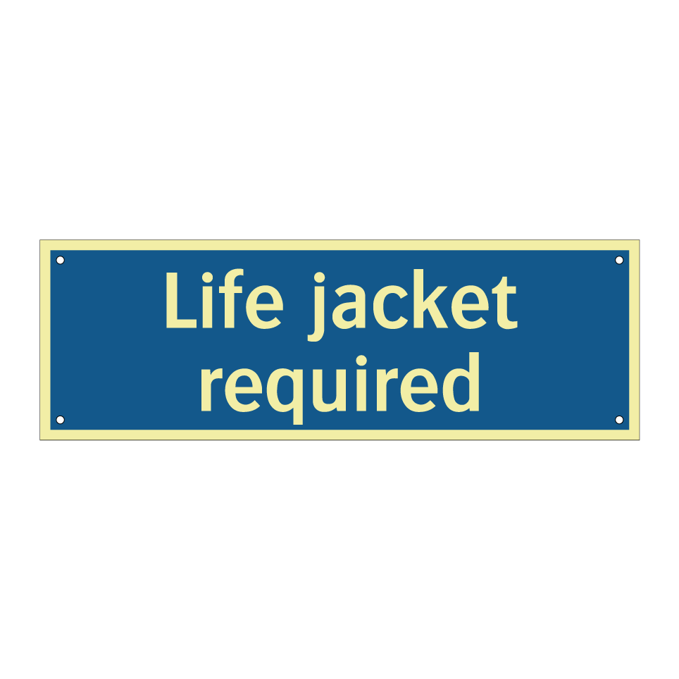 Life jacket required