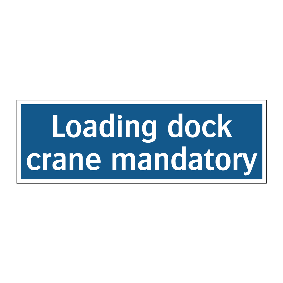Loading dock crane mandatory