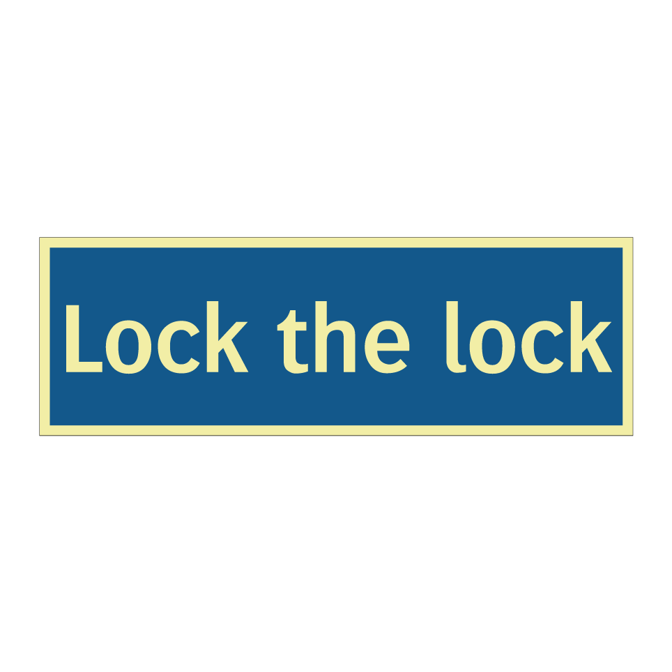 Lock the lock