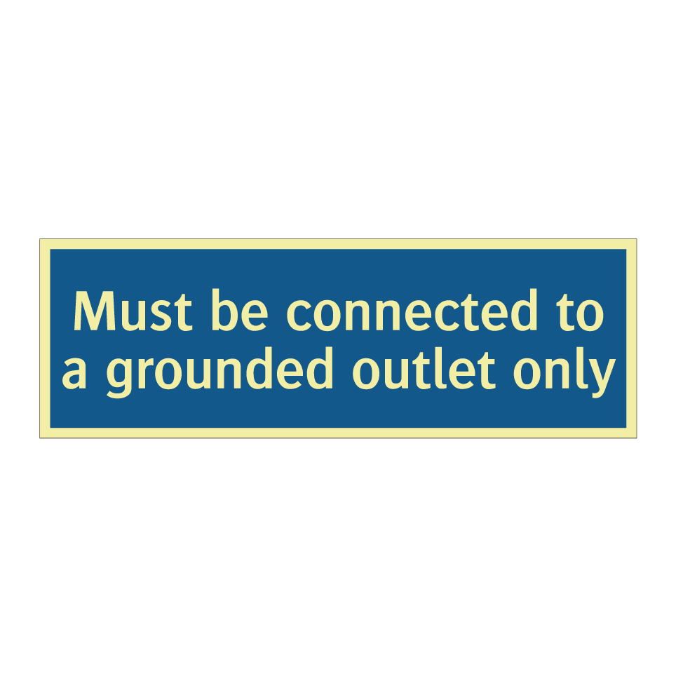 Must be connected to a grounded outlet only